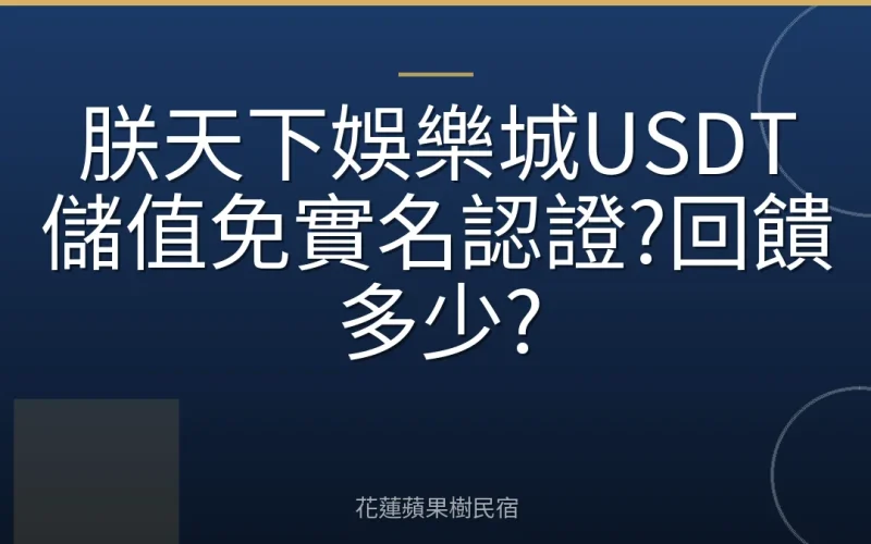 朕天下娛樂城USDT儲值免實名認證?回饋多少?