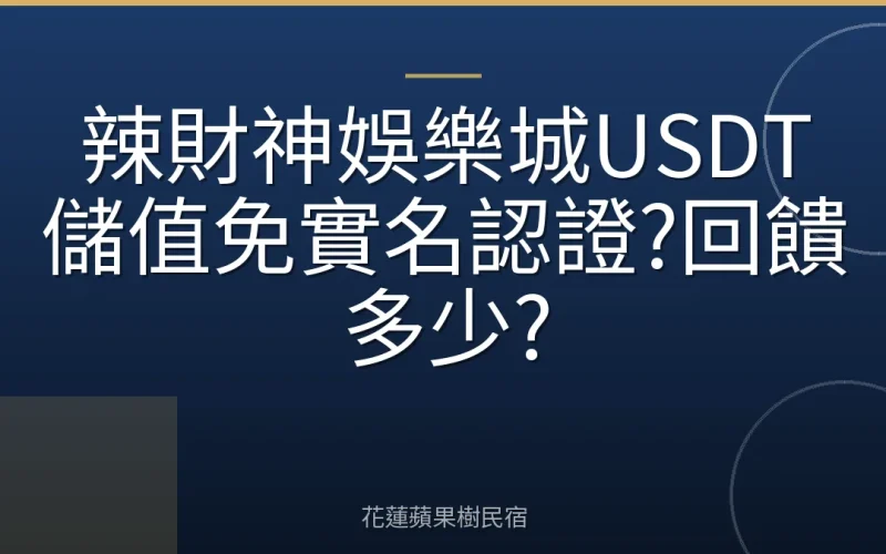 辣財神娛樂城USDT儲值免實名認證?回饋多少?