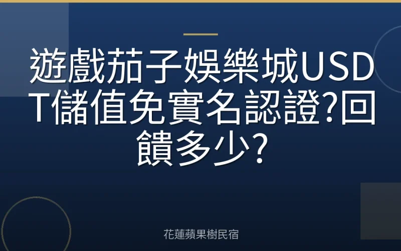 遊戲茄子娛樂城USDT儲值免實名認證?回饋多少?